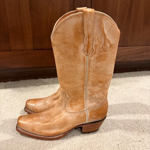 EUC Cleo + Wolf Ivy Western Boots  Leather Womens Size 7B In Tan Msrp $230 - Picture 10 of 10